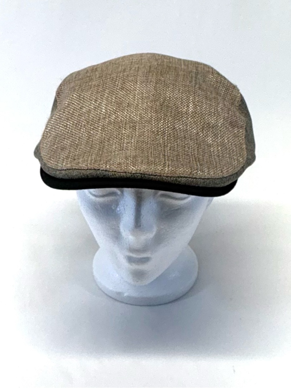 London Fog Men's Textured Flat Cap Hat - Tan Brown Two-Tone (EUC)